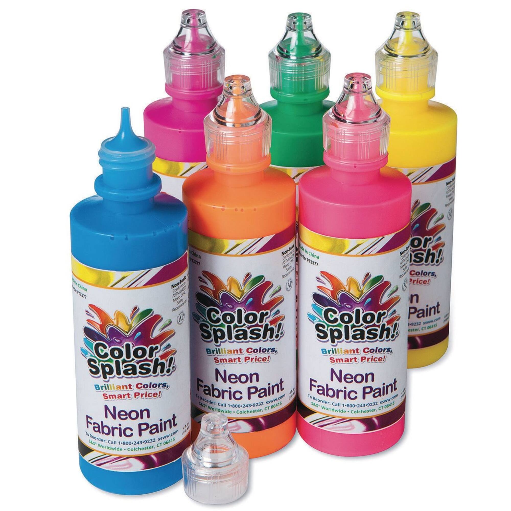 Color Splash!® Neon Fabric Paint, 6ct.